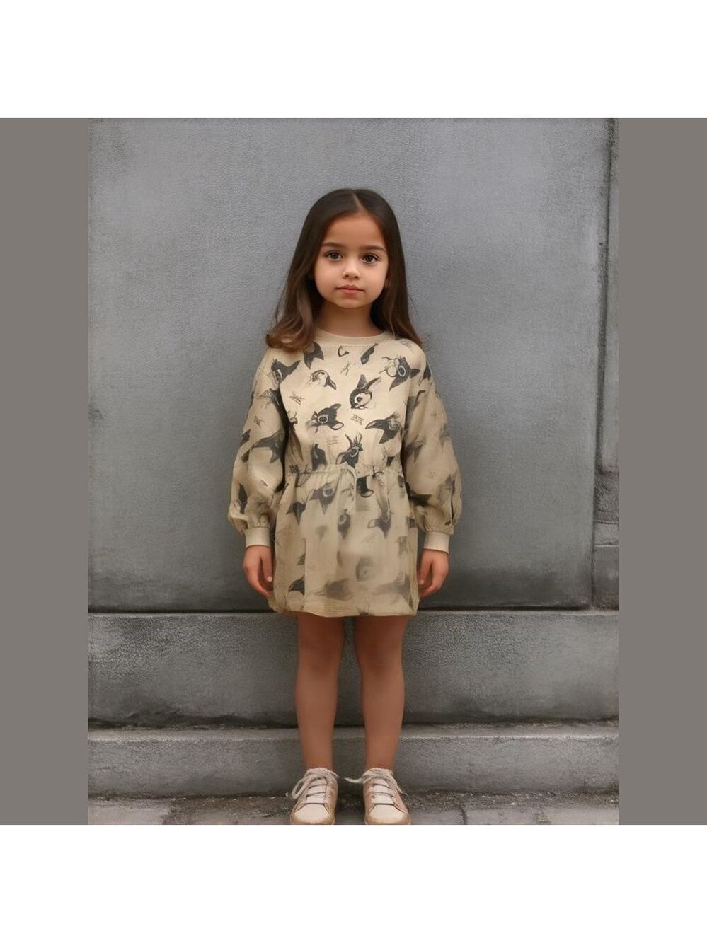 Zara Disney Bambi Thumper Dress Beige Size 10
